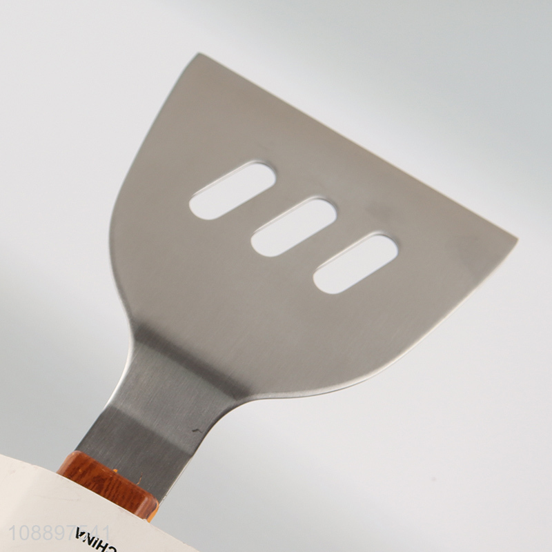 Wholesale stainless steel slotted griddle spatula turner for cooking