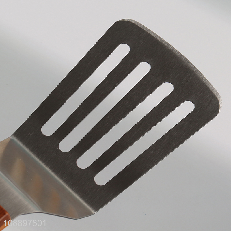 High quality stainless steel slotted griddle spatula metal fish turner