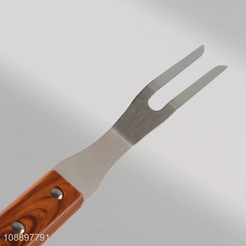 High quality durable stainless steel carving fork with plastic handle