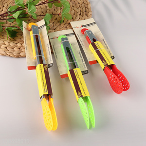 Hot selling 9 12 14 inch heat resistant plastic serving tongs