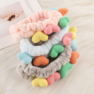 Hot selling cute elastic makeup headband shower hairband spa headband