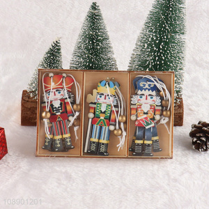 China Imports Wooden Nutcracker Soldier Figurine Xmas Tree Hanging Ornaments