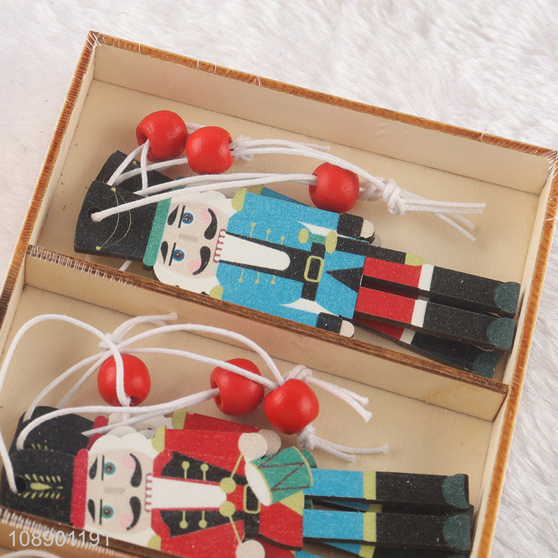 Christmas Nutcracker Ornaments Wooden Nutcracker Hanging Decorations