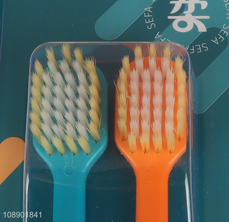 Most popular 2pcs soft oral care toothbrush set for adult