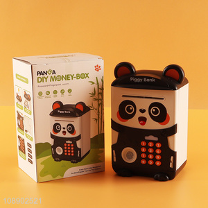 New product children mini panda money box with password and fingerprint