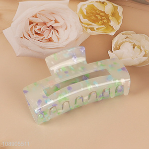 High quality acrylic women rectangle hair claw clips hair decorations