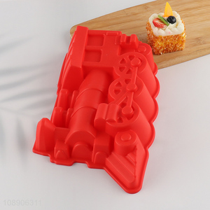 New product train shaped silicone cake molds silicone bread pan molds