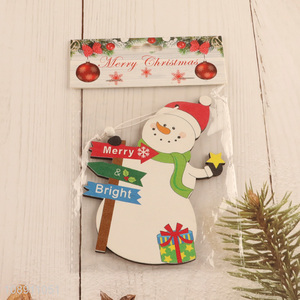 New Arrival Christmas Wooden Snowman Pendants Holiday Wooden Ornaments