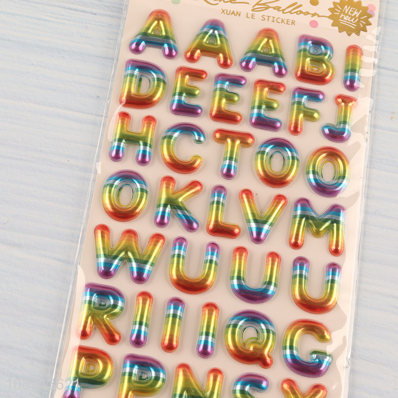 High Quality 3D Alphabet Foil Sitckers Putty Stickers