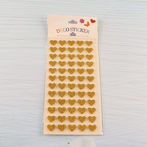 China Products Glitter Heart Stickers for Cell Phones