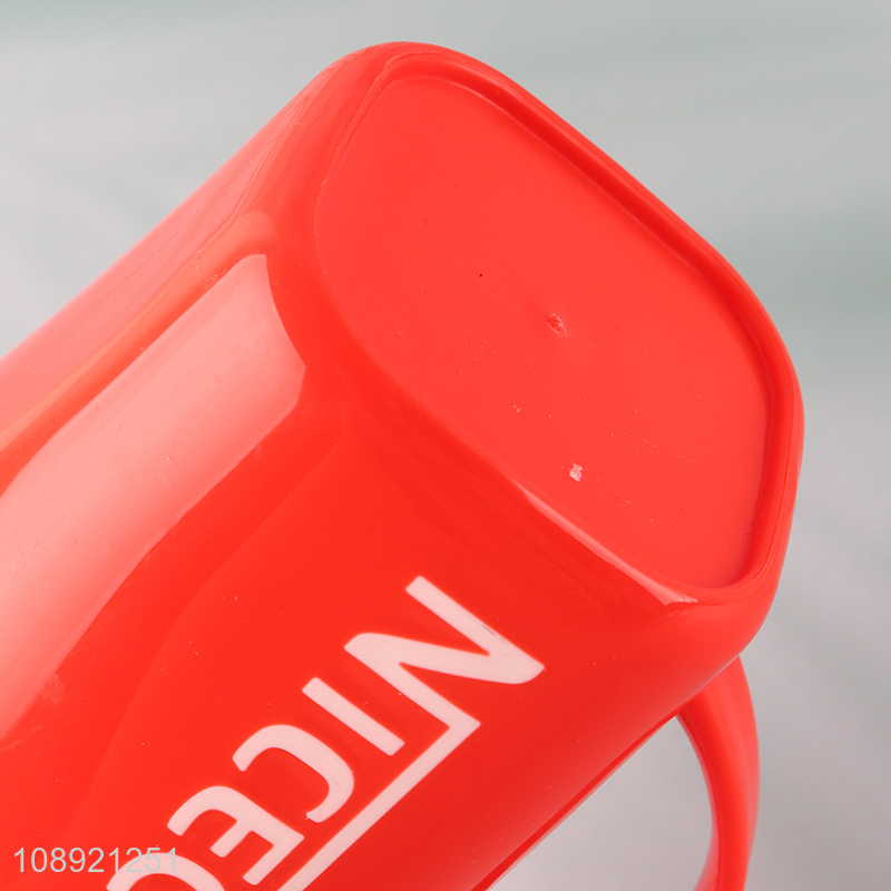 Best selling red water cup drinking cup with handle