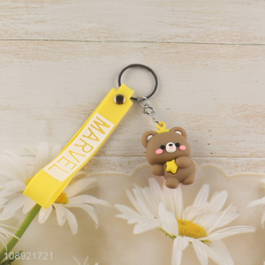 China factory cartoon bear pendant decorative keychain for sale