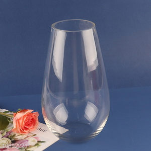 Factory price clear glass flower vase hydroponic vase for home decor