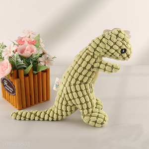 Factory wholesale dinosaur shape pet dog chew toy squeaky plush toy