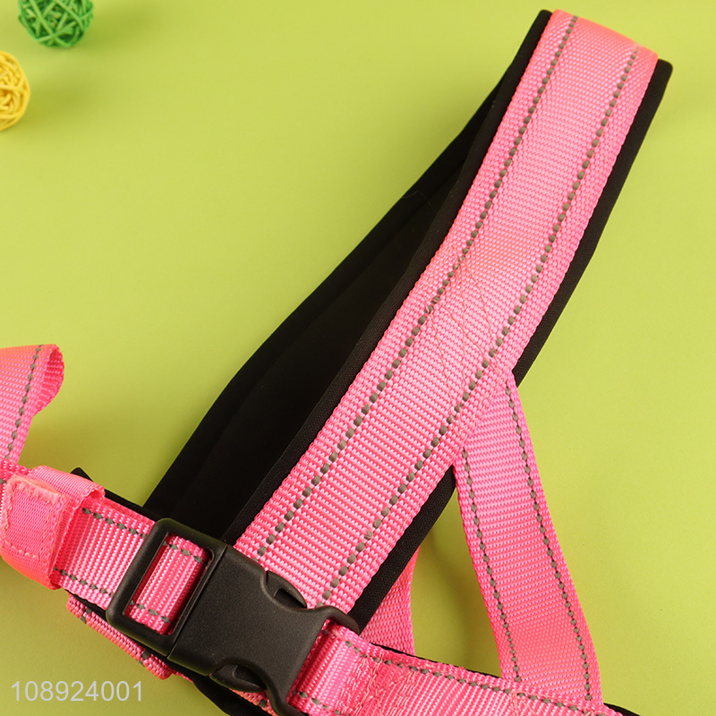 Online wholesale outdoor training adjustable dog harness and leash set