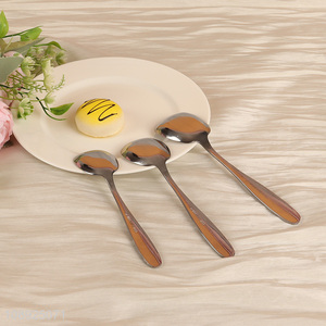 Online Wholesale 3PCS Food Grade Stainless Steel Dinner Spoon