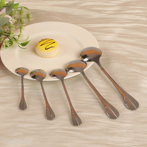 Hot Selling 5PCS Stainless Steel Dinner Spoons Metal Table Spoons