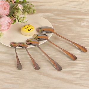 Good Quality 5PCS Mirror Polished Stainless Steel Dinner Spoons