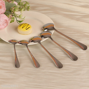 New Arrival 5PCS Stainless Steel Table Spoons Silverware Spoons