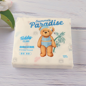 Most popular cartoon printed virgin wood pulp tissue soft tissue