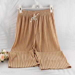 Good quality women fashionable wide leg trousers casual pants