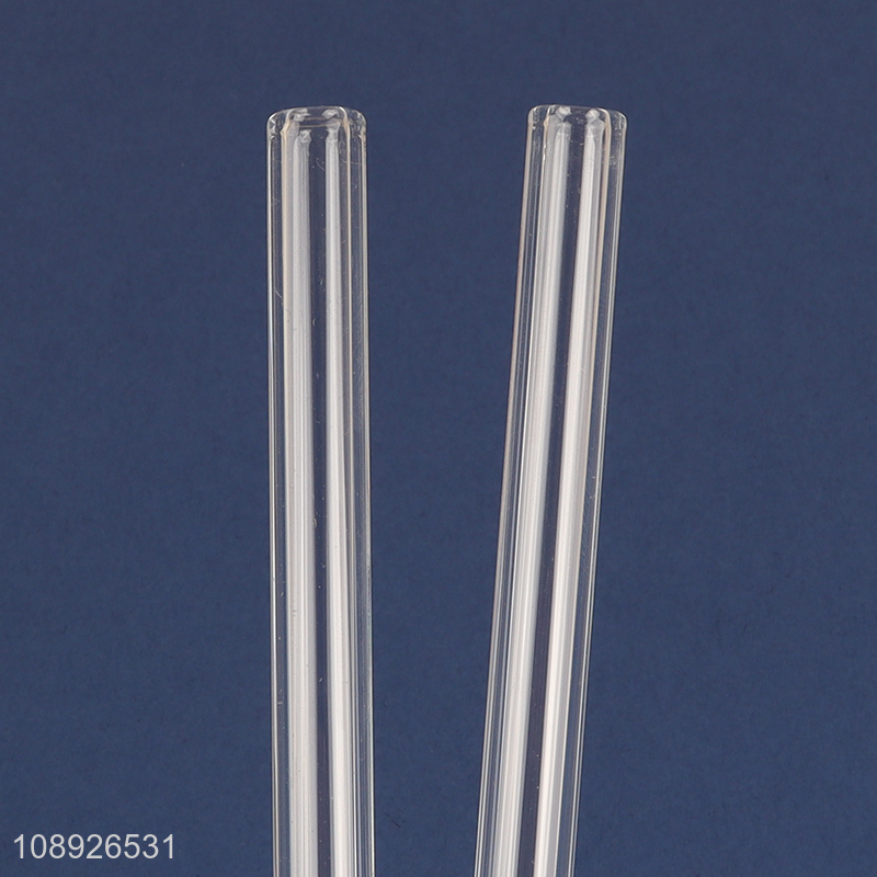 New Arrival 4+1 Clear Reusable Glass Straws with Straw Cleaner Brush