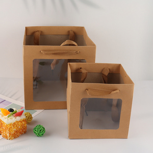 New arrival clear window paper gift packaging bag tote bag