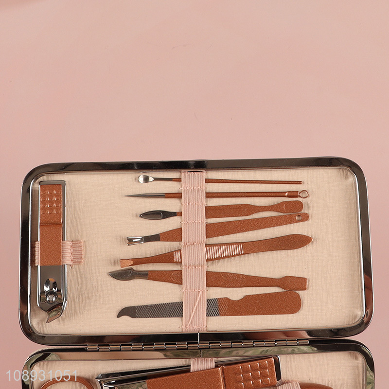 Wholesale 12PCS Carbon Steel Manicure Pedicure Kit Nail Clipper Set