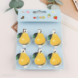 Factory price pear shape wooden clip set for sale