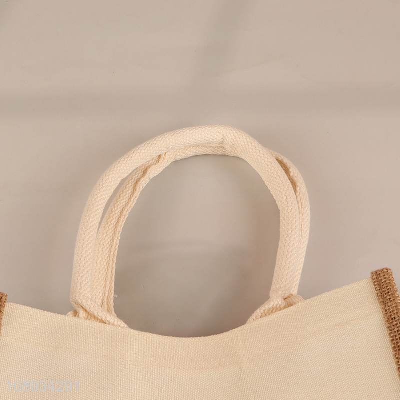 China Wholesale Reusable Jute Tote Bag Grocery Totes for Shopping