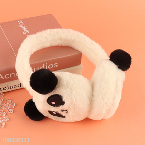 China factory cartoon panda plush warm earmuffs for winter