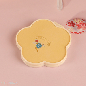 Hot Sale Flower Shape Folding Makeup Mirror Travel Pocket Mirror