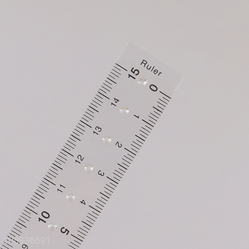 New Product Clear Anti-Scratch Plastic Straight Ruler for Student