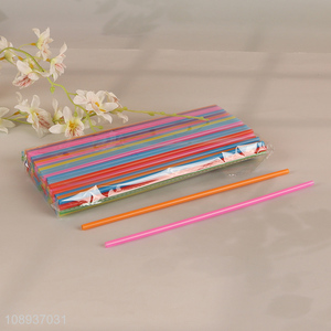 Hot Selling Colorful Disposable Plastic Straws Straight Drinking Straws