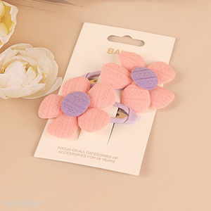 Factory Price Cute Flower Hair Clips for Kids Toddlers Girls