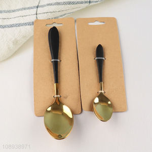 Best sale stainless steel 2pcs cutlery spoon set wholesale