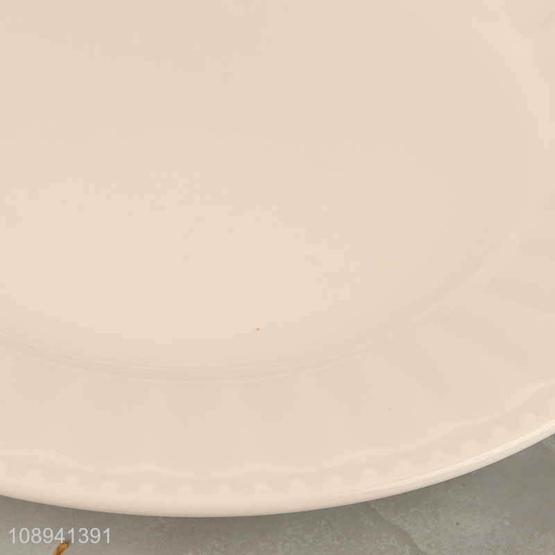 Hot selling white ceramic round tableware plate dinner plate