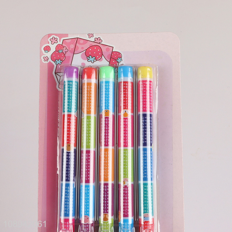 Wholesale 5PCS Stackable Pencils Non-Sharpening Pencils for Kids Students