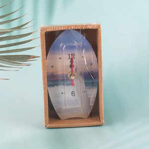 Good sale desktop decoration ship shaped table clock wholesale