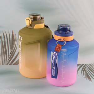 Wholesale 2400ml Gradient Color Plastic Water Bottle for Fitness Sports Travel