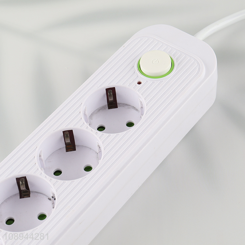 Online Wholesale EU Extension Socket Power Strip with 3 USB Charging Ports