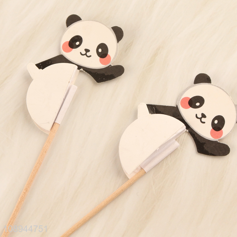 New Product 6PCS Fancy Corktail Picks Panda Fruit Toothpicks