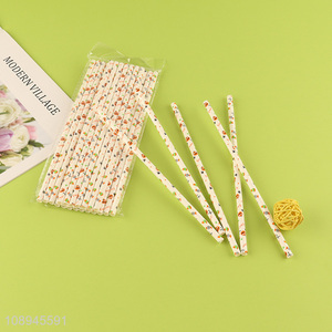 High Quality Biodegradable Paper Straws Halloween Pumpkin Straws