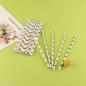 Wholesale Dog Paw Print Paper Straws Biodegradable Straws