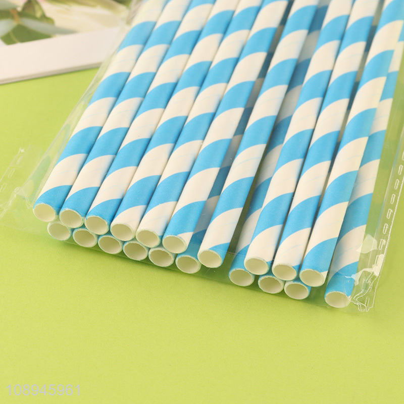 Hot Selling Striped Straws Paper Drinking Straws for Coffee