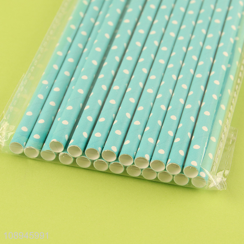 Online Wholesale Paper Drinking Straws Polka Dot Straws