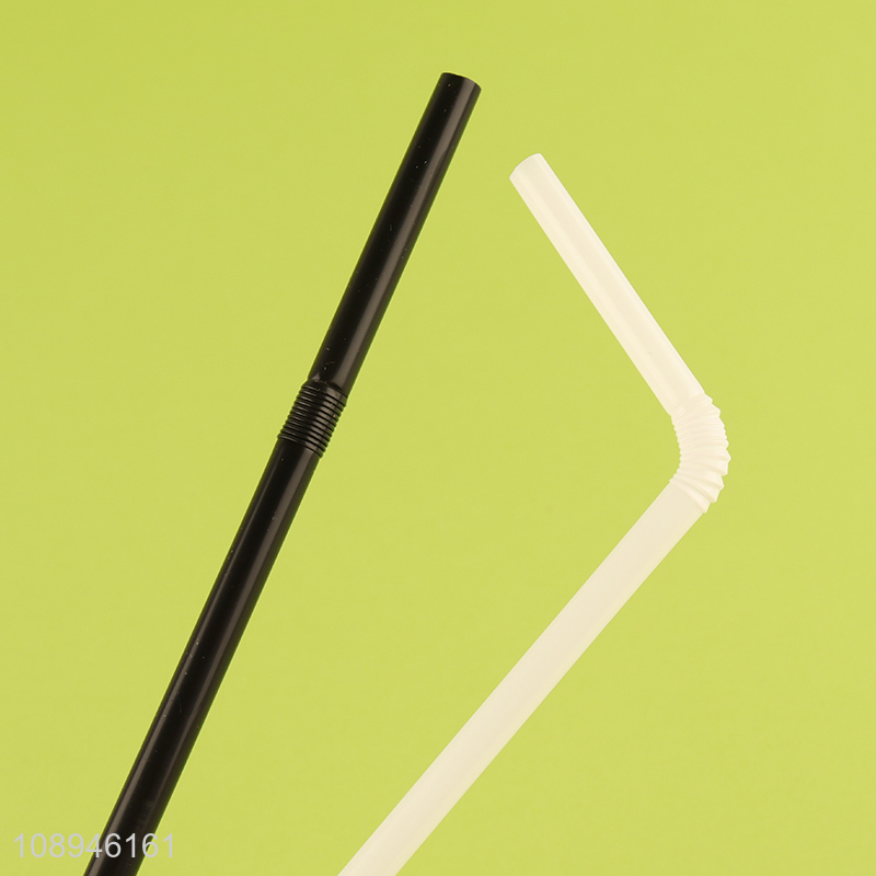 Hot Sale Plastic Straws Individually Paper Wrapped Flexible Straws