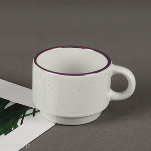 Online wholesale ceramic tea cup coffee mug with handle