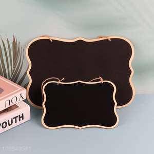 China Imports Hanging Wooden Mini Chalkboard Signs with String