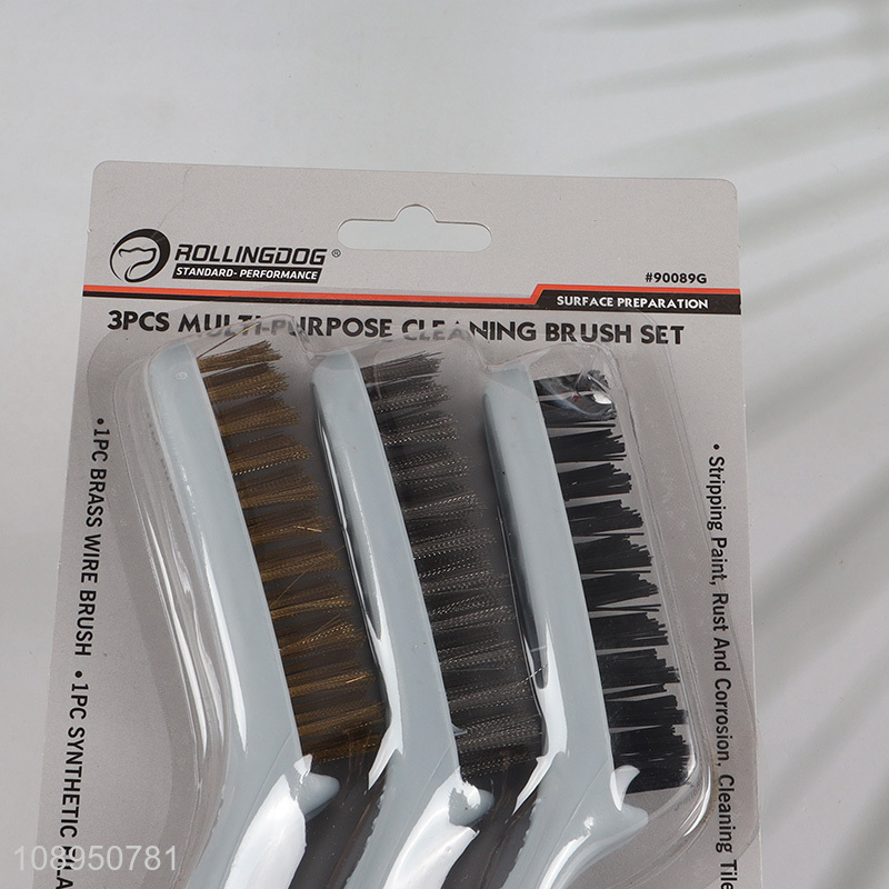 Popular products 3pcs multi-purpose cleaning brush set wire brush set